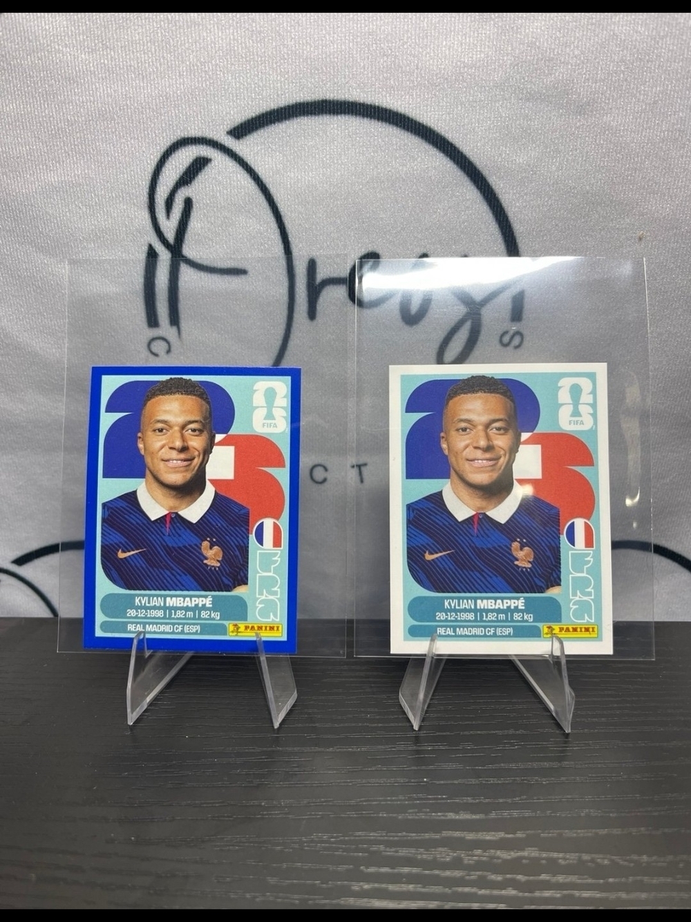 Panini Blue and White Kylian Mbappé World Cup Stickers